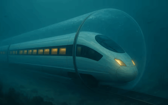 Construyen el tren submarino de alta velocidad