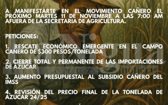 Productores cañeros de los ingenios Motzorongo, Refugio y La Gloria se unirán a protestas