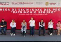 Patrimonio seguro en Alvarado, entregan escrituras del programa Patrimonio Seguro