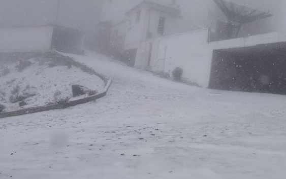 Cae la primera nevada en el Cofre de Perote