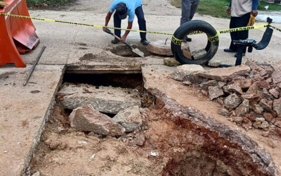 Ayuntamiento de Jáltipan atiende reporte por fuga de agua