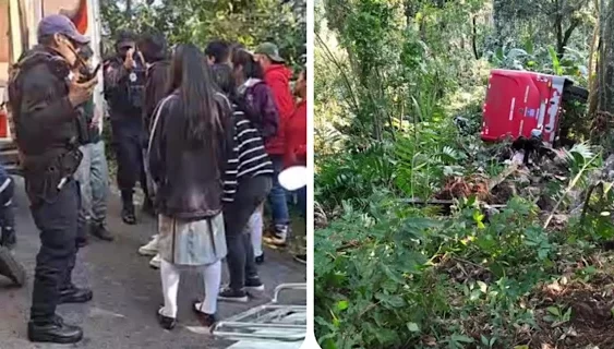 SE FUE AL BARRANCO CON TODO Y ESTUDIANTES