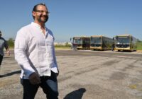“Es un ganar-ganar para Coatzacoalcos”: Pedro Miguel Rosaldo da la bienvenida a los nuevos autobuses híbridos Quetzalli.