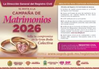 En Coatzacoalcos invitan a parejas para aprovechar la Campaña de Matrimonios 2026