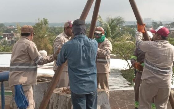 Agilizan restablecimiento de agua en Mundo Nuevo