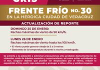 Mantiene PC alerta gris por paso del Frente Frío número 30