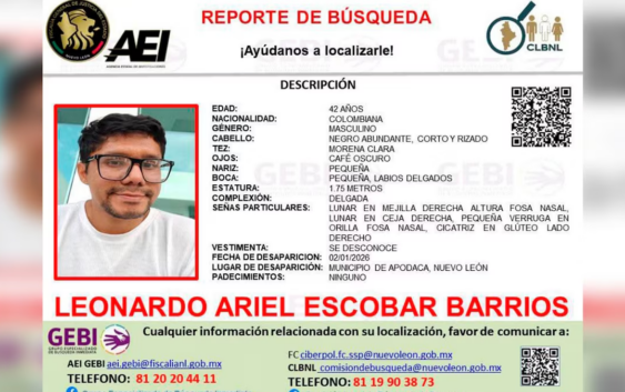 Hallan a  académico colombiano Leonardo Escobar: Fiscalía NL