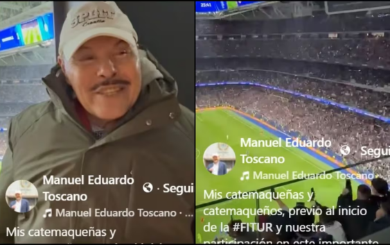 Critican a alcalde de Catemaco por asistir a un partido del Real Madrid durante gira de trabajo en España; tomó posesión del cargo el pasado 1 de enero