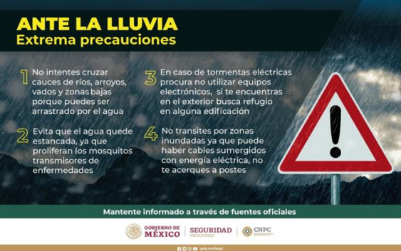 Alerta roja en el sureste: Lluvias torrenciales amenazan con inundaciones y deslaves en cuatro estados
