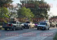 Persecución y hallazgo de equipo táctico desatan fuerte operativo en el Ejido Zacate Colorado