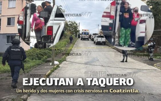 Ejecutan a taquero en Coatzintla; otro hombre resulta herido