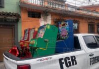 EN CATEO, FGR ASEGURA 10 MÁQUINAS TRAGAMONEDAS, DOS MOTOCICLETAS Y UN INMUEBLE EN COATEPEC, VERACRUZ