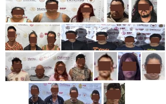 Fiscalía General del Estado detiene a 24 personas durante cateos realizados en diversos municipios