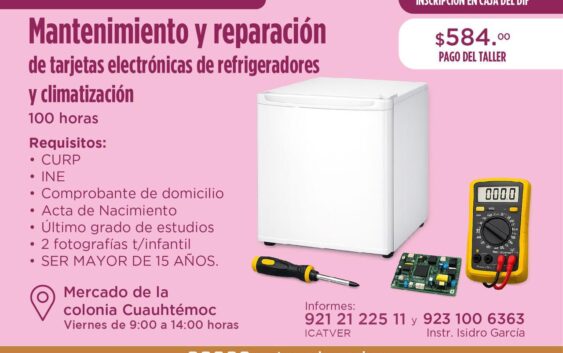 DIF Coatzacoalcos e ICATVER abren inscripciones para talleres con certificación