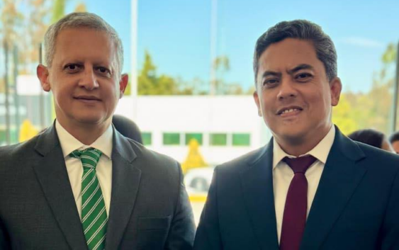 Salomón García, alcalde de Acayucan, dialogo con el Secretario de seguridad Publica