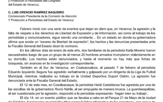 ACOVER exige frenar agresiones contra Periodistas en Veracruz
