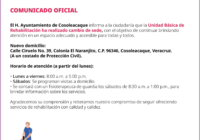 Unidad Básica de Rehabilitación de Cosoleacaque cambia de ubicación  