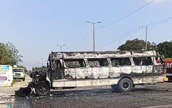 Activan operativo de Seguridad por incendio de autobuses y vehículos en Oaxaca