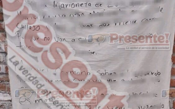Narcom4nta con amen4zas contra aspirantes a agencia municipal aparece en Agua Dulce y Papantla