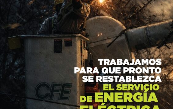 CFE y Ayuntamiento atienden afectaciones por el Frente Frío 41 en Villa Allende