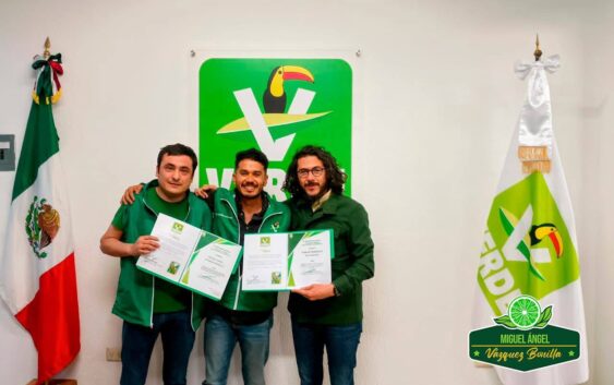 HIJO DEL “CHIVO” VÁZQUEZ SERA COORDINADOR DISTRITAL DEL PARTIDO VERDE EN COSOLEACAQUE