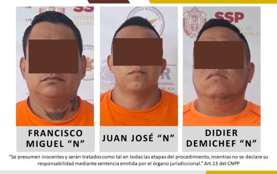 Vinculan a proceso a tres presuntos integrantes de célula delictiva por ataque armado en hotel de la colonia Azteca en Tuxpan