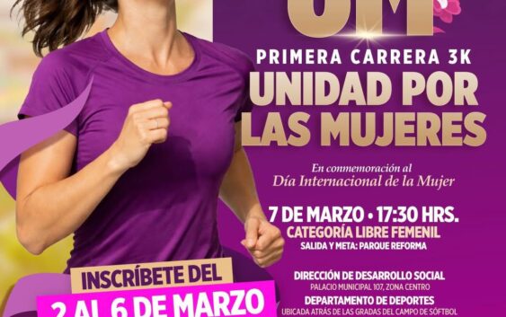 Participa en la carrera “Unidad por las Mujeres” 🏃‍♀️💜