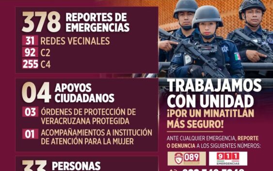 Resultados óptimos en seguridad en Minatitlán