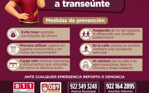 Medidas de prevención contra el robo a transeúnte