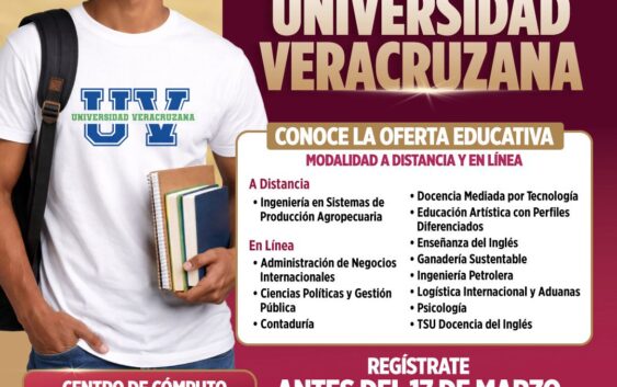 El Gobierno Municipal, en coordinación con la Vicerrectoría Coatzacoalcos-Minatitlán de la Universidad Veracruzana, te invitan a aprovechar esta oportunidad educativa.