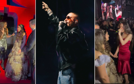 Belinda, J Balvin y Galilea Montijo en los XV años de MaFer