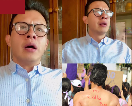 Juan Judas, se solidarizó con el 8M, sin recordar que no daba alimento a su hijo, ahora llora.