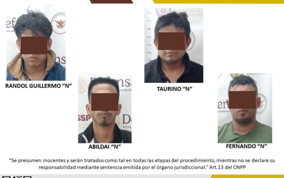 Vinculan a proceso a cuatro presuntos integrantes de célula delictiva en Tuxpan, por agresiones contra instituciones de seguridad pública