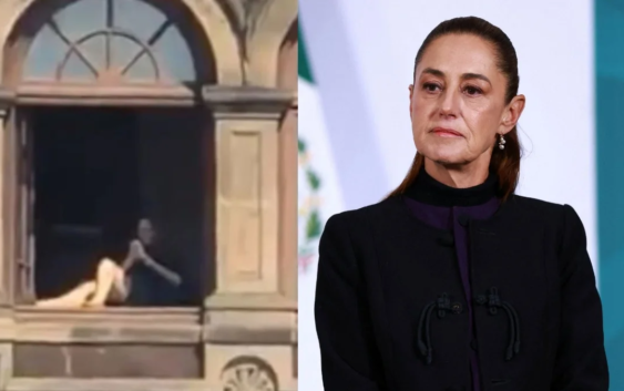 Acaba el misterio: mujer sí tomó el sol en ventana de Palacio Nacional y fue sancionada