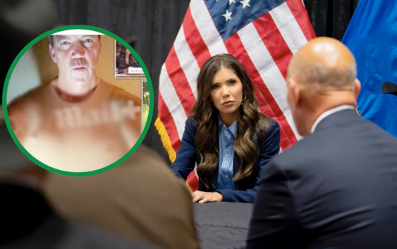 Exhiben al esposo de Kristi Noem vestido de mujer y con prótesis corporales