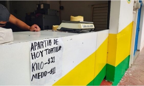 Aumenta precio de la tortilla en zona centro; impacto directo al gasto familiar