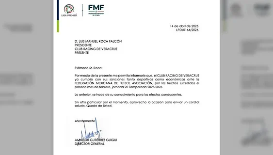 RACING YA CUMPLIÓ CON LA SANCIÓN!