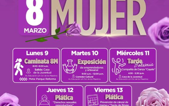 ¡Actividades para conmemorar el Día Internacional de la Mujer! 💜