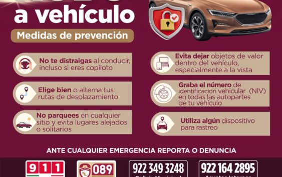 ¡Tu seguridad es nuestra prioridad! Evita ser víctima del robo a vehículo