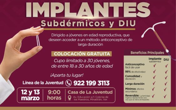 Jornada de Implantes Subdérmicos y DIU en Minatitlán