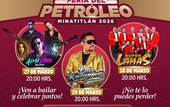 La emoción y la música llegan a la Feria del Petróleo 2026 en Minatitlán.
