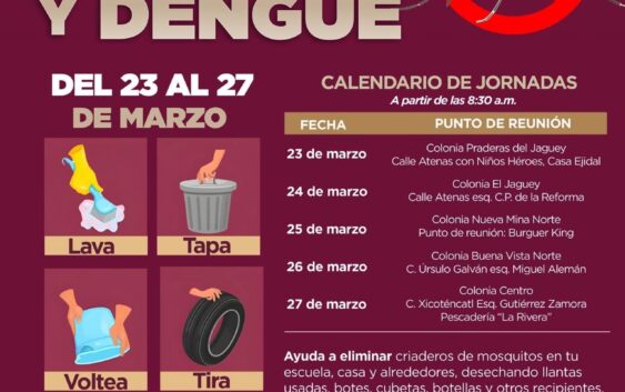 Jornada de eliminación de criaderos y lucha contra el chikungunya y dengue en Minatitlán