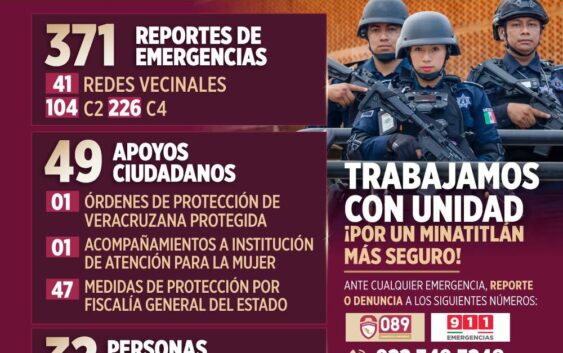 Resultados óptimos en seguridad para Minatitlán