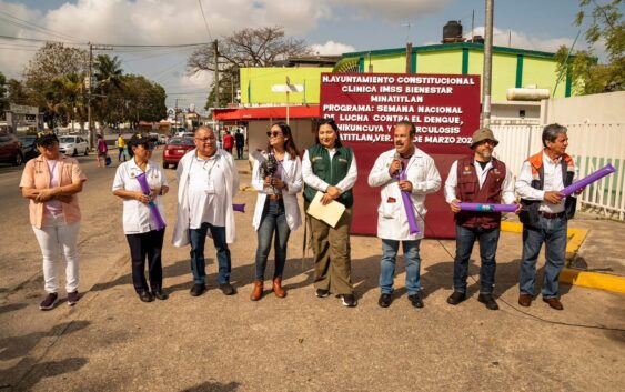 El Gobierno de Minatitlán se suma a la Semana Nacional de la Lucha contra el Dengue, Chikungunya y la Tuberculosis
