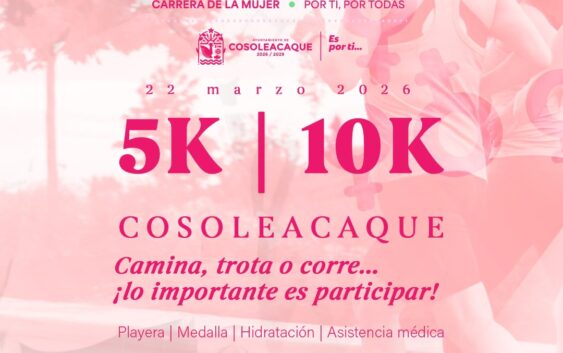 Todo listo en Cosoleacaque para la primera carrera de la Mujer “Es porEllas”