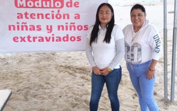 DIF Coatzacoalcos instala módulos para atención y resguardo de niñas y niños extraviados en playas y Expo Feria Coatza 2026