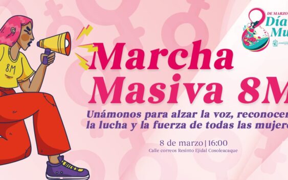 El Gobierno Municipal de Cosoleacaque invita a conmemorar juntas el Día Internacional de la Mujer