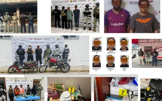 Cateos en Coatzacoalcos y sur de Veracruz dejan detenidos, armas y drogas aseguradas