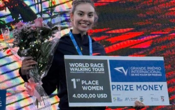 La marchista mexicana Alegna González se corona con la medalla de oro en Portugal