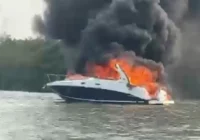 Se registró el incendio de una embarcación en la zona de El Estero